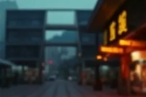 《失焦之城》都市夜景，玻璃幕墙映出模糊人影